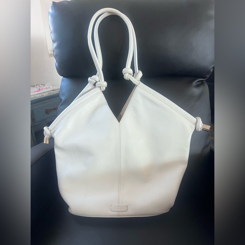 Vince Camuto leather off white shoulder bag
